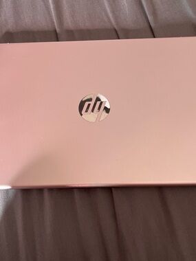 HP Rose Pink Laptop with Silver Logo